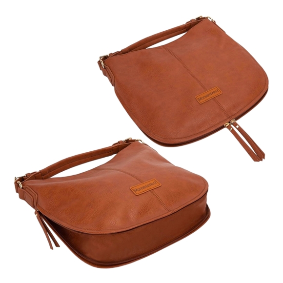 MONTANA WEST Designer Vegan Leather Hobo Crossbody Shoulder Handbag - Picture 4 of 7